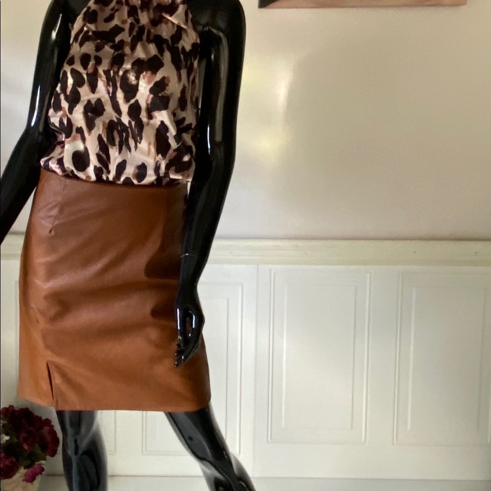 Sexy Faux Leather Skirt